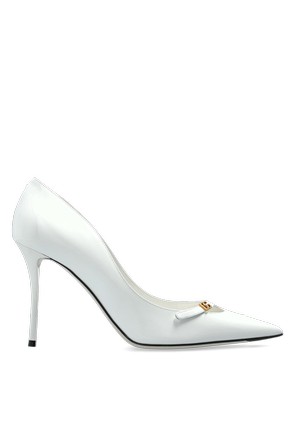 Leather High-Heeled Shoes