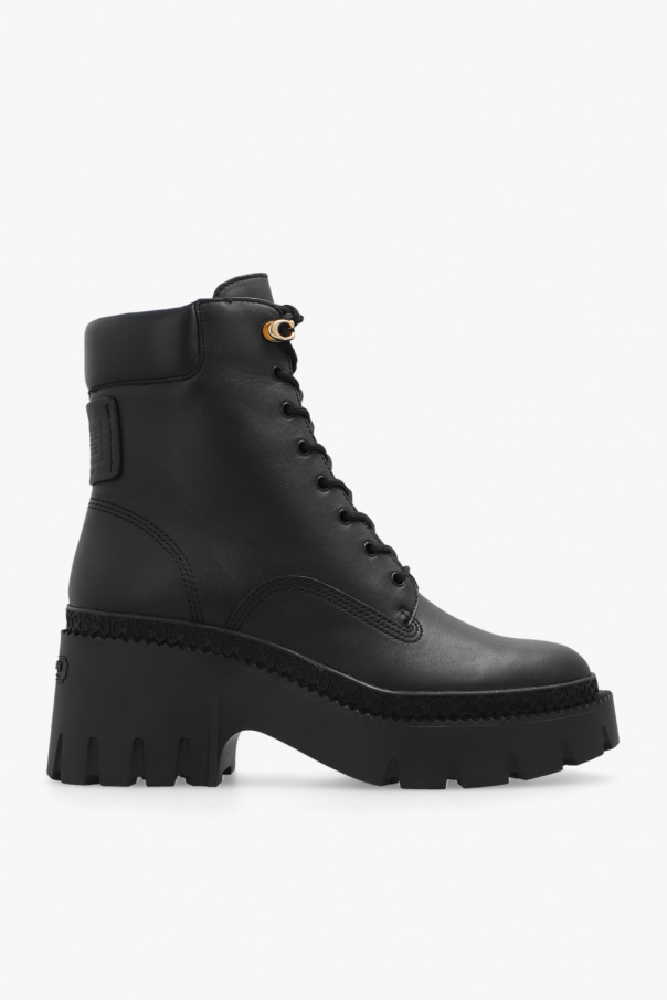 Black 'Ainsley' leather ankle boots Coach - Vitkac France