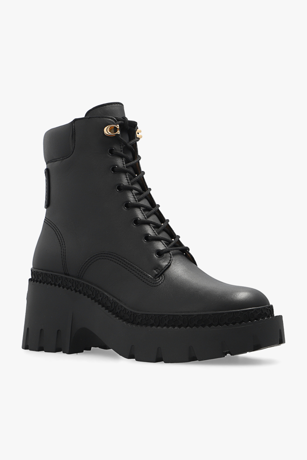 Black 'Ainsley' leather ankle boots Coach - Vitkac TW