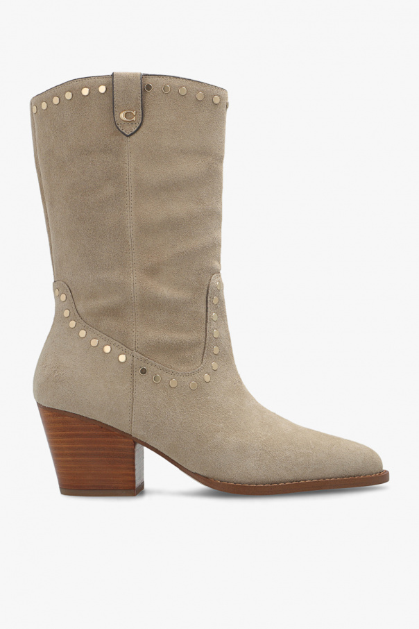 coach Maple ‘Phoebe’ heeled suede ankle boots