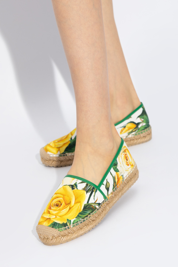 Dolce keyring & Gabbana Espadrilles with floral motif