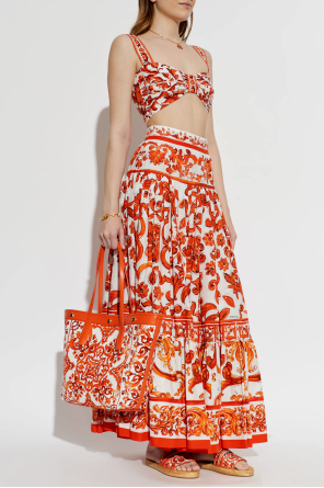 Dolce & Gabbana Klapki ze wzorem `Maiolica`