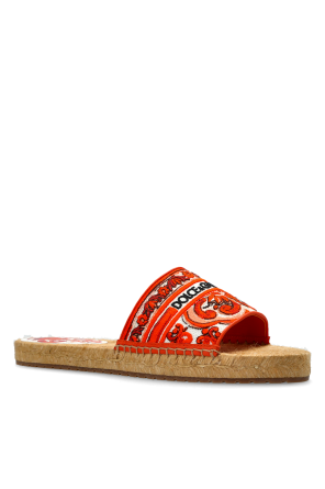 Dolce & Gabbana Klapki ze wzorem `Maiolica`