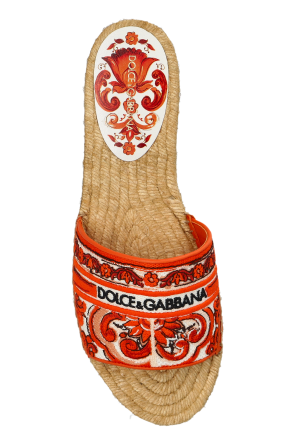 Dolce & Gabbana Klapki ze wzorem `Maiolica`