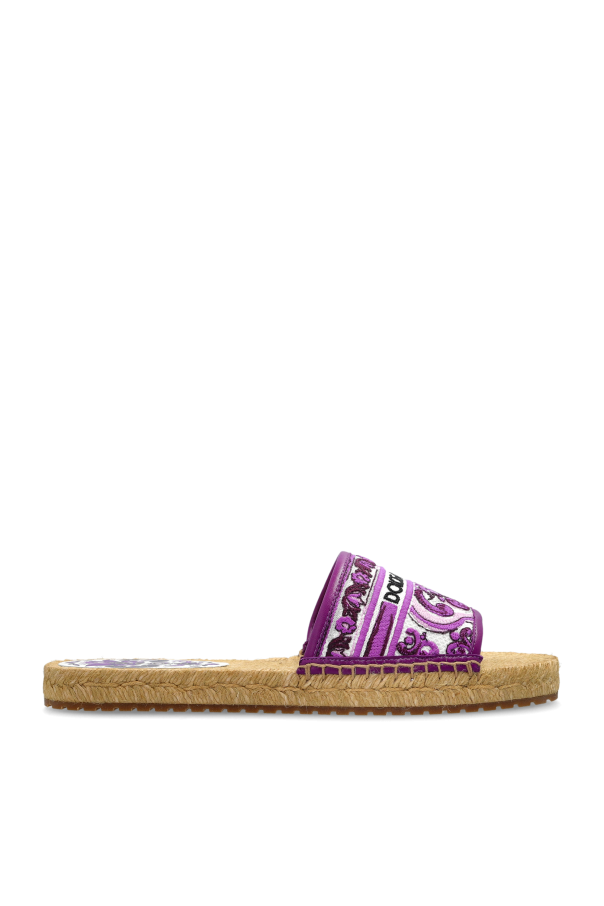 Slides with "Majolica" pattern od Dolce & Gabbana