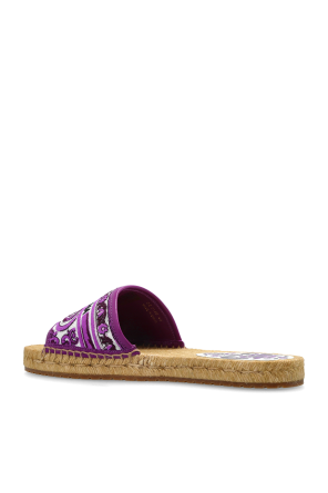 Dolce & Gabbana Slides with 'Majolica' pattern