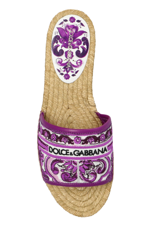 Dolce & Gabbana Slides with 'Majolica' pattern