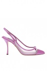 Dolce & Gabbana PURPLE ‘Slingback’ pumps with cut-out
