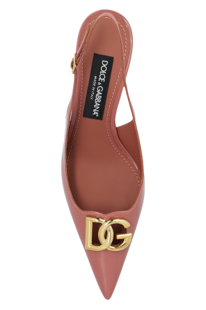 Dolce & Gabbana Skórzane buty na obcasie