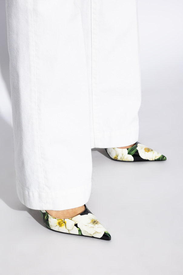 Dolce & Gabbana Heeled shoes with floral pattern