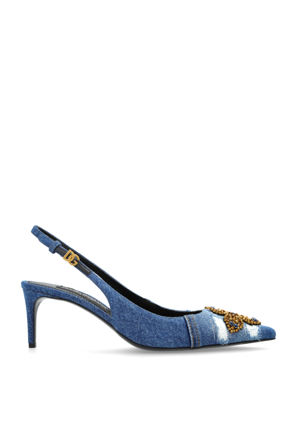 Denim heeled shoes od Dolce & Gabbana