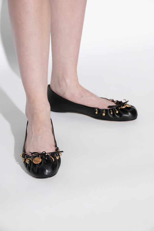 Chloé Bailarinas de cuero