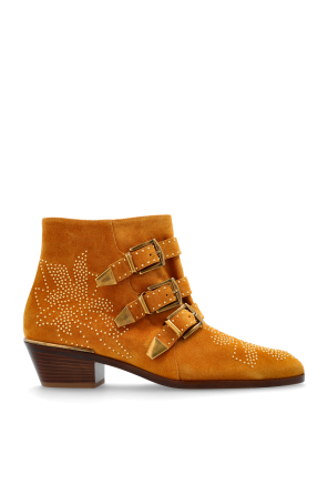 Botines de ante con tacón 