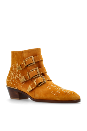 Chloé Suede heeled ankle boots `Susan`