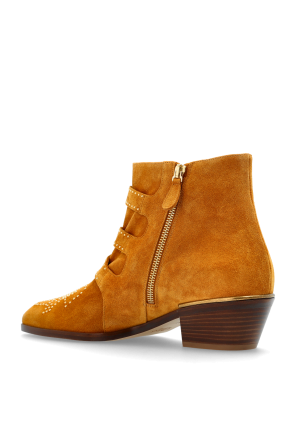 Chloé Suede heeled ankle boots `Susan`