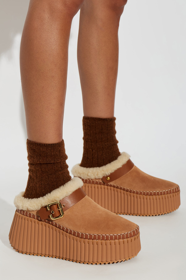 Chloé Zammschuhe ‘Nama’ auf Plateau