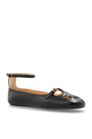 Chloé Leder-Ballerinas ‘Misty’