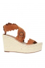 Chloé BROWN 'Lauren' wedge sandals