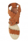 Chloé BROWN 'Lauren' wedge sandals