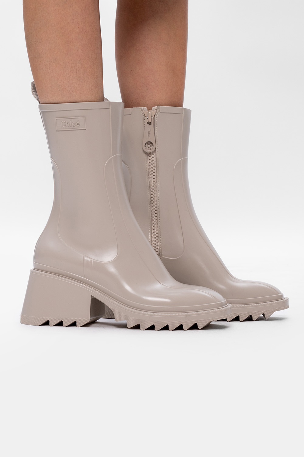 chloe boots beige