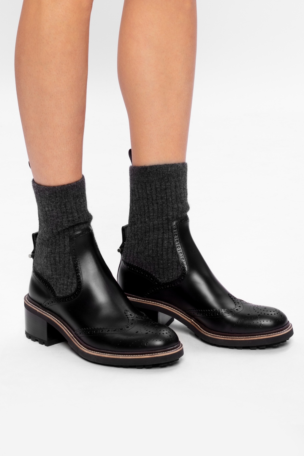 Chloé ‘Franne’ heeled sock ankle boots