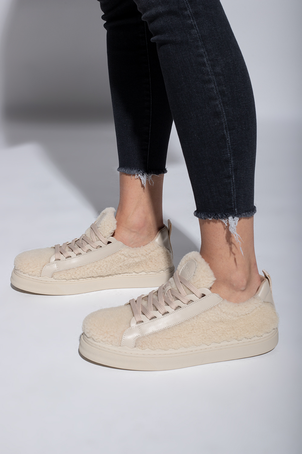 Chloé ‘Laurent’ fur sneakers