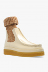 Chloé cream ‘Jamie’ ankle boots with sock
