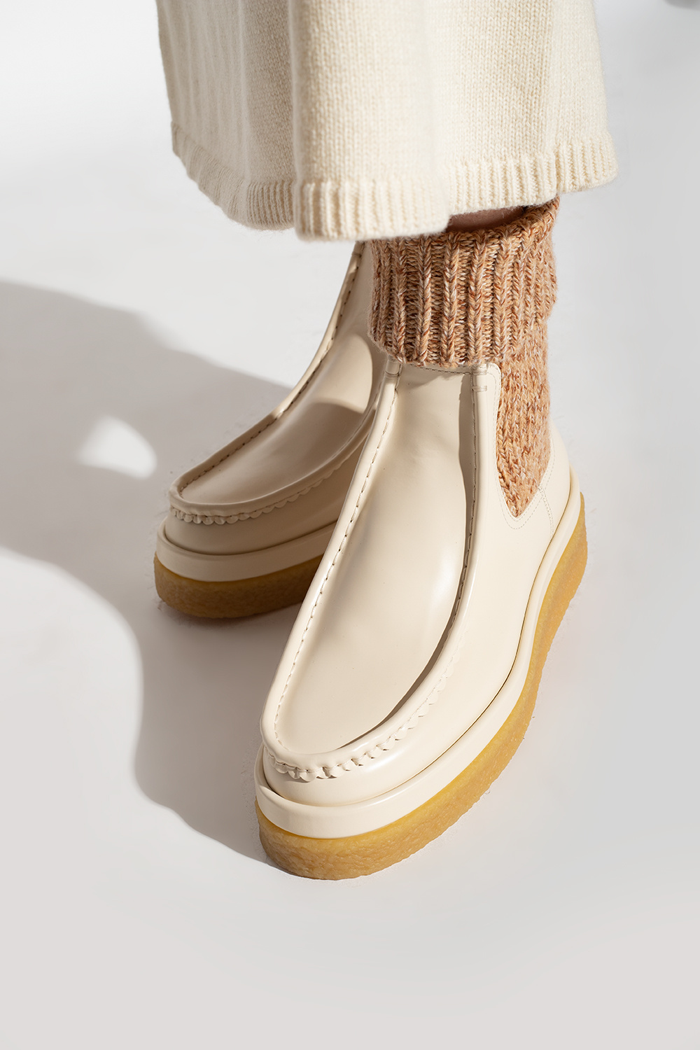 Chloé ‘Jamie’ ankle boots with sock
