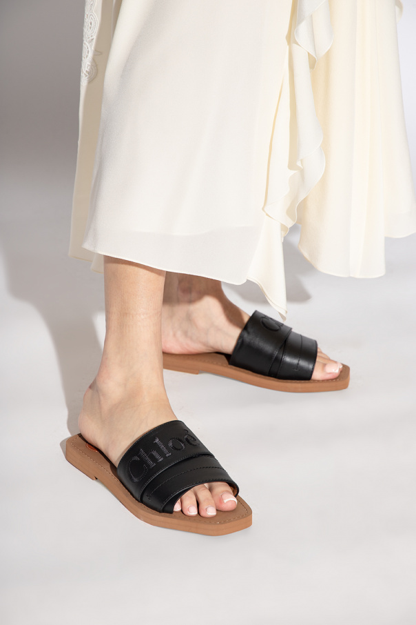 Chloé ‘Woody’ leather slides
