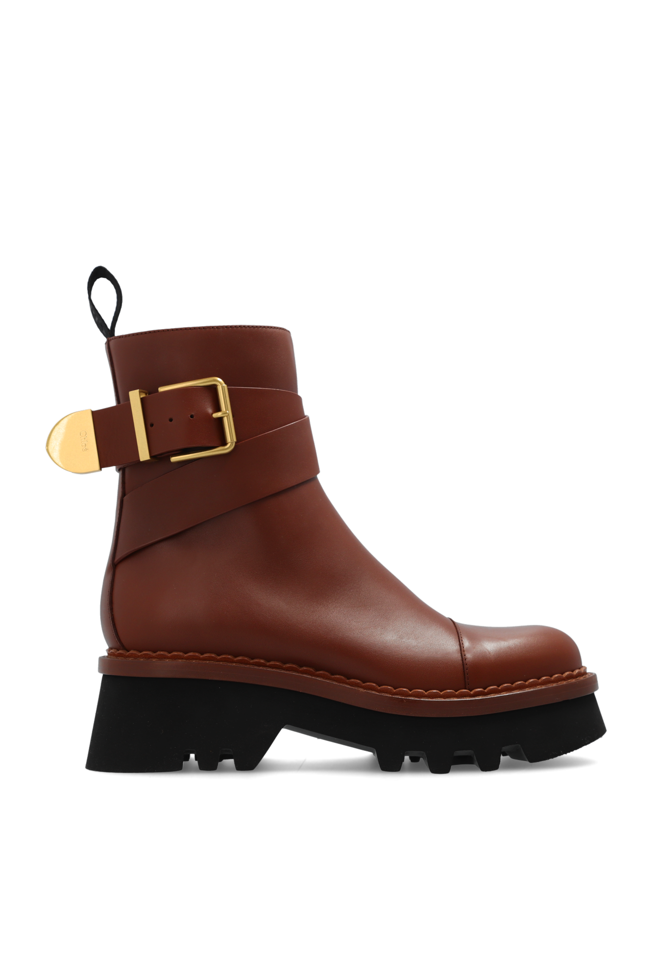 Brown Leather ankle boots Chloé - Vitkac GB