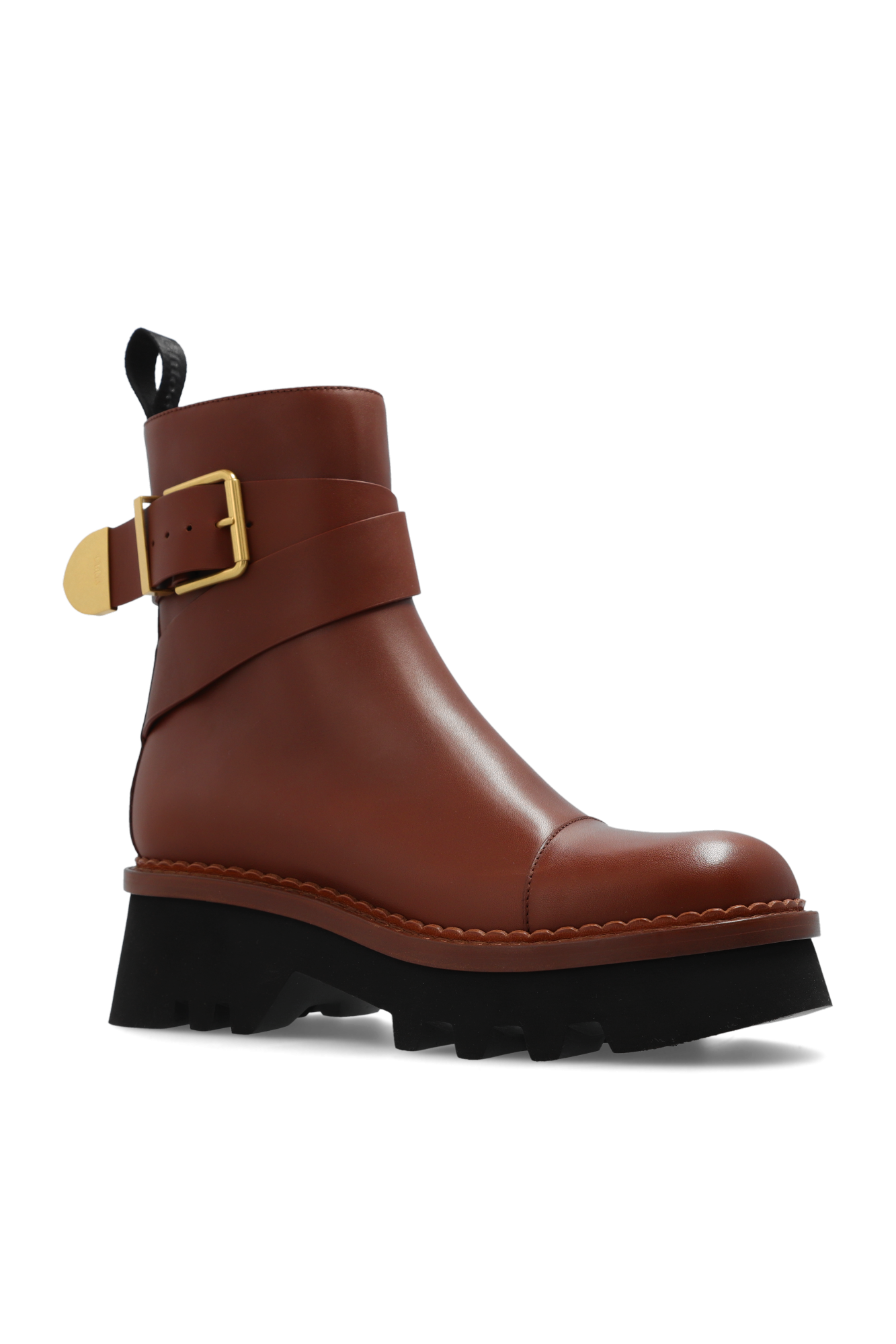Brown Leather ankle boots Chloé - Vitkac GB
