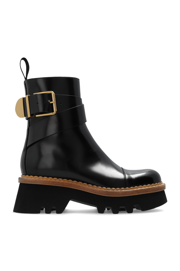 ‘Owena’ leather ankle boots od Chloé