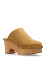 Chloé Suede platform clogs