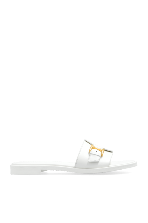 ‘Marcie’ leather slides