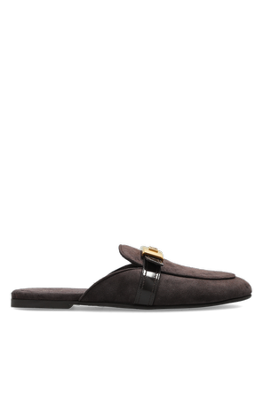 Sandalias de ante con logo