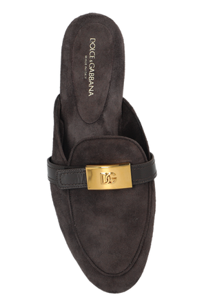 Dolce & Gabbana Sandalias de ante con logo