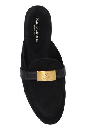 Dolce & Gabbana Suede slides with logo