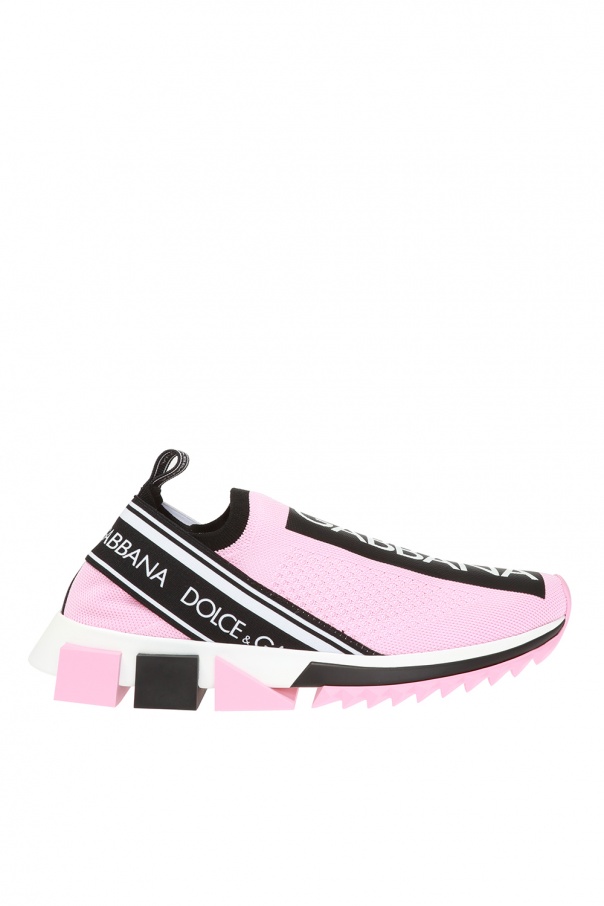 DOLCE & GABBANA KIDS Body mit DG-Print Nude ‘Sorrento’ slip-on sneakers