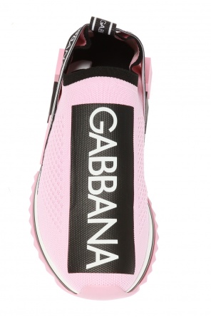 DOLCE & GABBANA KIDS Body mit DG-Print Nude ‘Sorrento’ slip-on sneakers