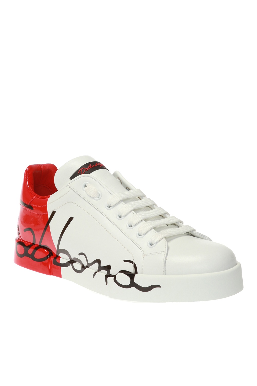 dolce & gabbana white red portofino sneakers