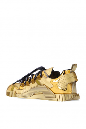 Dolce & Gabbana leopard print drill jeans ‘NS1’ sneakers