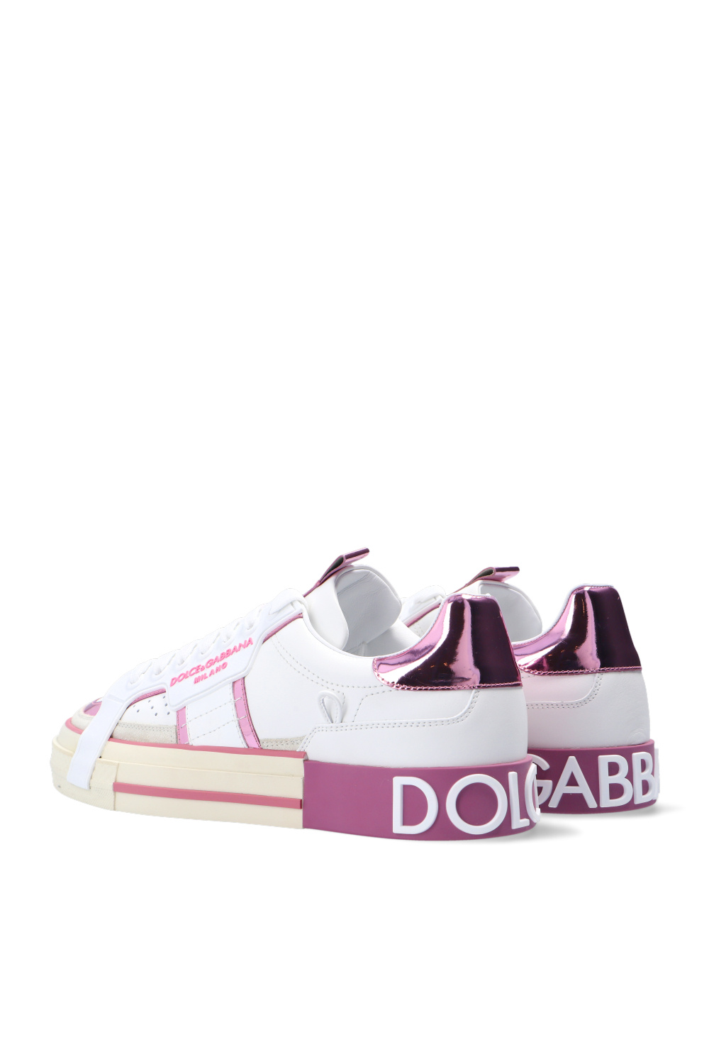 Dolce & Gabbana Kastiges Sakko mit Leo-Print Sneakers with logo
