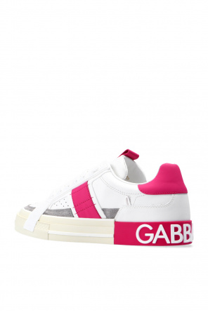 Dolce & Gabbana Kids Halbhohe Slim-Fit-Jeans Weiß Sneakers with logo