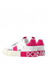 DOLCE & GABBANA KIDS SWEATPANTS WITH FLORAL MOTIF Sneakers with logo