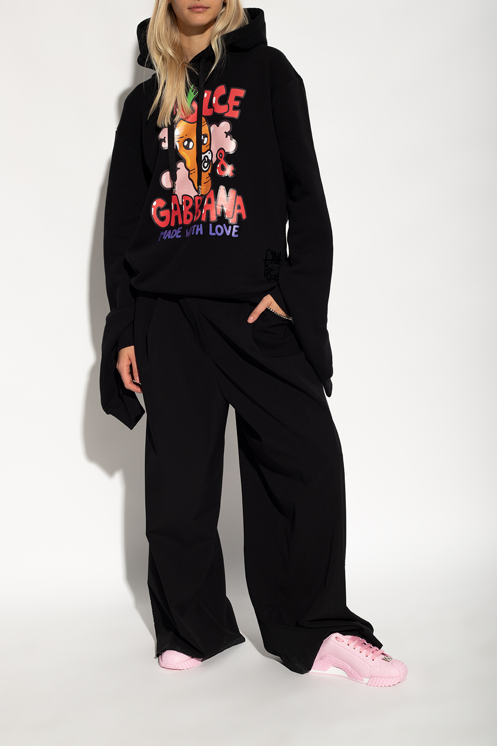 Dolce & Gabbana logo-patch-neck hoodie ‘NS1’ sneakers