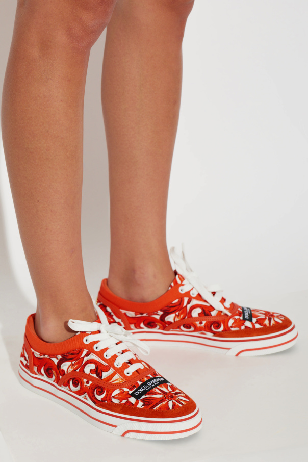 Dolce & Gabbana ‘Sailing’ sports shoes with ‘Majolica’ print