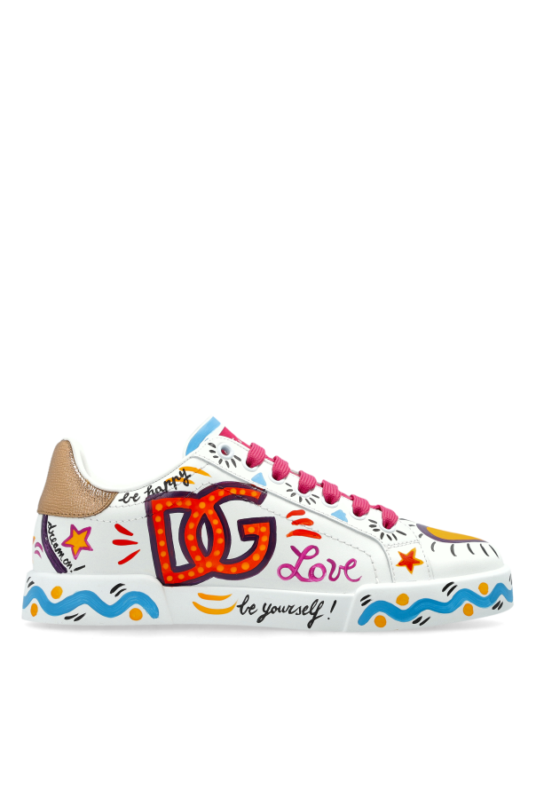 Leather sports shoes with logo od Dolce & Gabbana