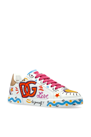 Dolce & Gabbana Leather sports shoes with logo