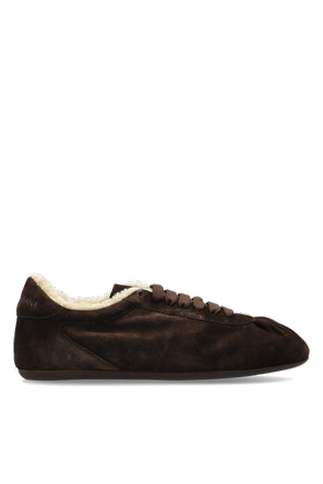Suede sports shoes