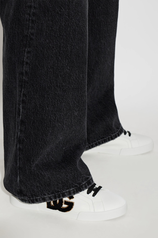 Dolce & Gabbana Leather sports shoes with logo